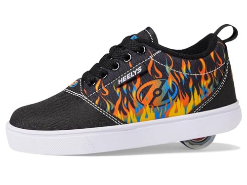 Image of HEELYS Pro 20 Prints Skate Shoes for Kids (Little Kid /Big Kid /Adult) - Low-Profile Wheels with ABEC Bearings Black /Orange /Blue /White Men's 8 M
