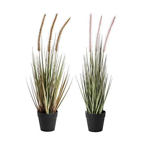 QL DESIGN 22 Inches Artificial Potted Plants, Set of Two Artificial Potted Plants