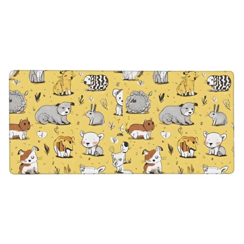 Tapis de souris furet poilu contre les rayures du bureau 90x40 cm