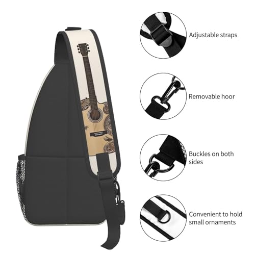 Mochila tipo Sling Negra para senderismo y viaje miniatura 4