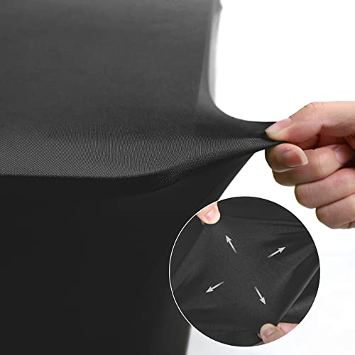 Separo - 2Pack, 6Ft Spandex Table Cover Fitted Rectangular Tablecloth Stretchable Fabric Lycra Tablecloth 6 Ft Wrinkle-Free For Party Dj Tradeshows Banquet Weddings Cocktail, 2 Pcs #TOP3