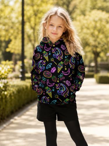 Image of uideazone Teen Girl Sweatshirt Hoody Hoodies Hooded Pullover with Pockets 4-14 Years