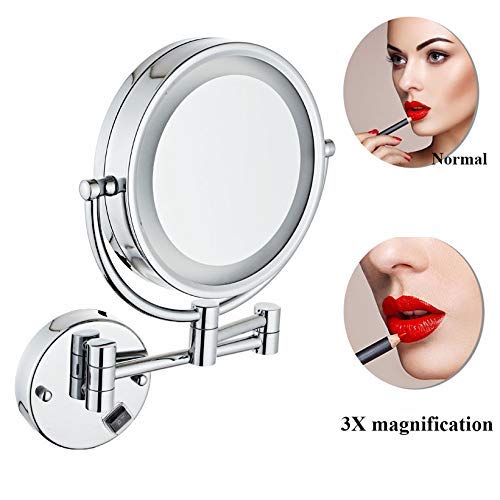 Miroir éclairé haut de gamme 8,5 pouces avec zoom net 3X - 4