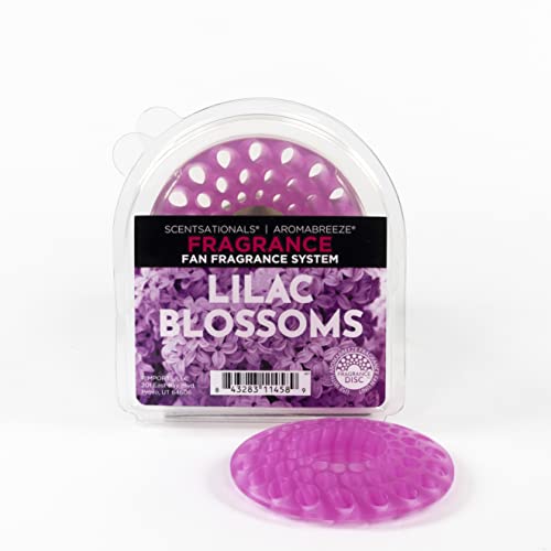 ScentSationals AromaBreeze Scented Wax Discs - Long Lasting Fragrance Wax Air Freshener for Aromabreeze Fan Units - Strong Scent, 1 Fragrance Wax Disc - Lilac Blossoms