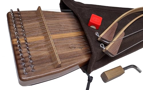 Bowed Psaltery Cherry with Black Walnut top and bottom, 30 strings with two bows