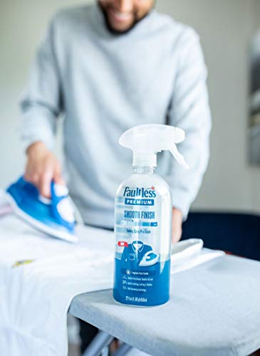 Faultless Spray Starch Smooth Finish 22 Oz, 2 Pack Trigger Pump Liquid Starch For Ironing, Non-Aerosol Spray On Starch, Reduces Ironing Time, No Flaking, Sticking Or Clogging, Biodegradable Ingredients, Recyclable #TOP2