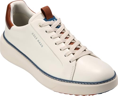Cole Haan Men's Grandpro Topspin Golf Sneaker, Ivry/Auburn/Scroll, 10 Wide4
