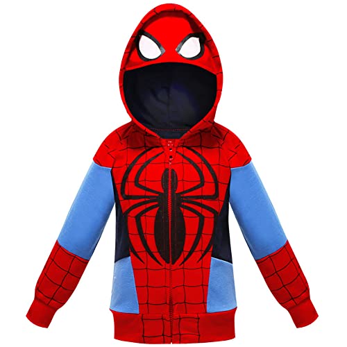 DreamJing Sweat à capuche Spiderman pour enfants - Veste de super-héros à manches longues - Cadeau d'anniversaire pour garçons Cover