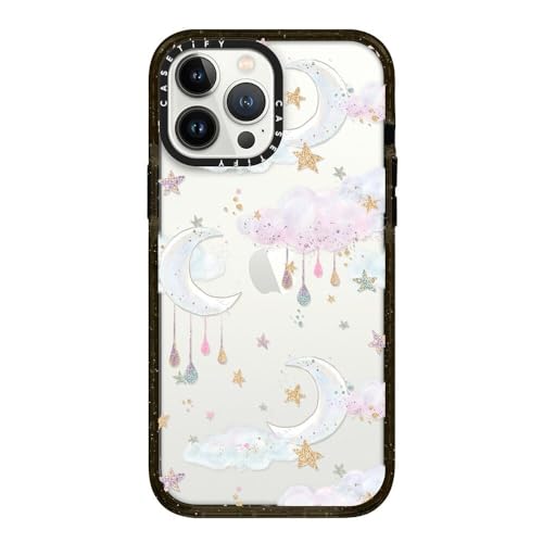 CASETiFY �C���p�N�g�P�[�X iPhone 13 Pro Max - Candy Cotton Clouds - �N���A �u���b�N