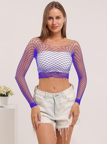 Image of Lemon Girl Women Fishnet Crop Tops Lingerie Babydoll Top Chemise One Size US 2-18