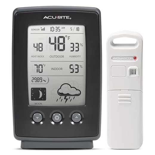 ACURITE 75077 Wireless Weather Station Review | Emily Jones AcuRite 00829 Digital Weather Station with Forecast/Temperature/Clock/Moon Phase,Black