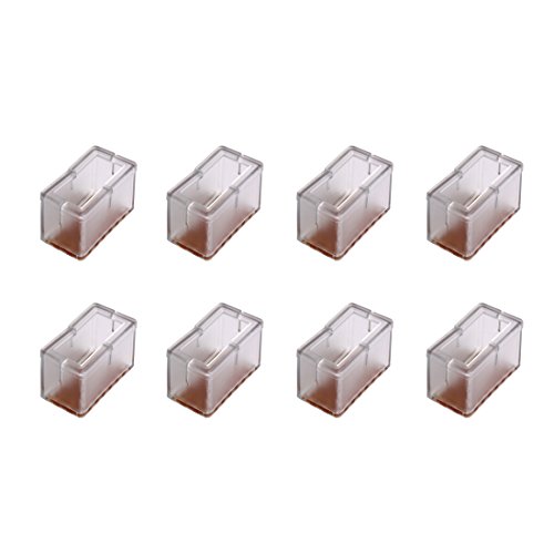Andux 8pcs/Set Rechteck unten Silikon Stuhl Bein Caps Füße Pads Möbel Tisch Abdeckungen Holz Boden Protektoren/GJZJD-01 (9#) Mehrweg