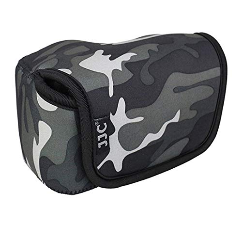 Fotasy Jjc Camouflage Water Resistant Ultra Light Neoprene Camera Case, Pouch Bag, Compatible With Sony A6600 A6500 A6400 A6300 A6100 A6000 A5100 +16-50Mm Lens Pancake Lense & Panasonic Lx100 Lx100 Ii, Oc-S1 (Ocs1Ygr) #TOP5