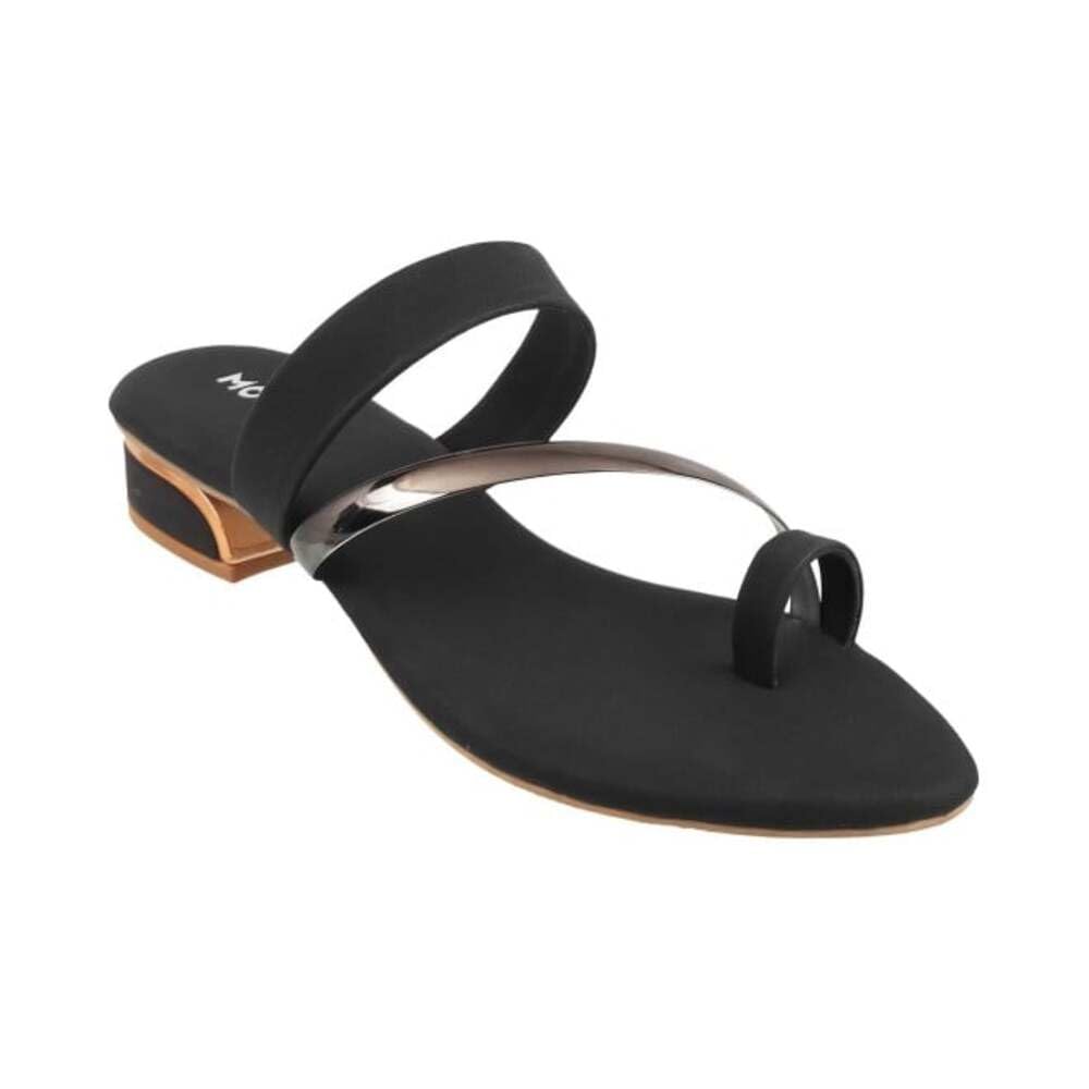 mochi Womens Solid One Toe Casual Flat Sandals Slide-picture-27