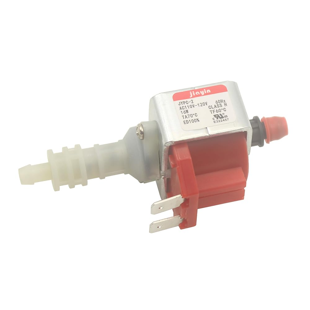 Jiayin JYPC 2 AC 110V 120V 60Hz 16W 1.5Bar 500cc min Limpiador de alfombras Bomba de agua solenoide electromagnética para plancha eléctrica, trapeador de vapor, vaporizador de ropa, cafetera, etc.