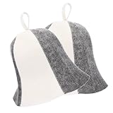 [FELTECHELECTR] フェルト素材のサウナハット 入浴用サウナハット 头部熱守る シンプルデザイン 女性や女の子に最適 2枚セット ランダムカラー