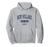 New Holland Ohio OH Vintage Sports Established Navy Design Pullover Hoodie