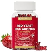 Red Yeast Rice with Coq10 Gummies, Red Yeast Rice 2400mg with Coq10 200mg Supplements for Cholest...