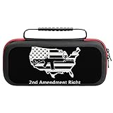 2nd Amendment Gun Rights Switch Carrying Case Protective Cover Hard Shell Travel Pouch Compatible with Nintendo Switch