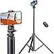 Handy-Stativ & Selfie Stick 180cm, YUMAZLA Verstärkte Stativ für Smartphone, Handystativhalter mit Fernauslöser für iPhone, Samsung (180cm)