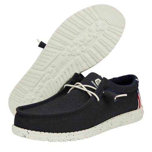 Image of HEYDUDE Wally Patriotic, Mens Shoes, Slip-on Loafers, Comfortable & Light-Weight