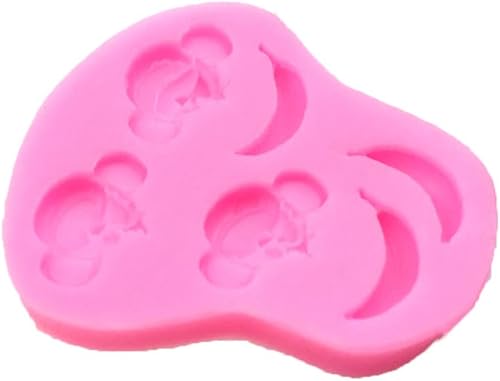 Miniatura 2 de Moldes de silicona en forma de mono y plátano para bricolaje, pasteles, fondant, galletas, jabón, pudín de azúcar, chocolate, dulces, postre,