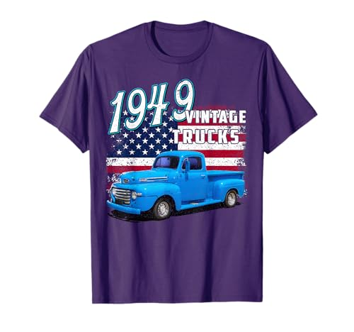 1949 49 Truck Classic Car 1940s VINTAGE American Flag T-Shirt