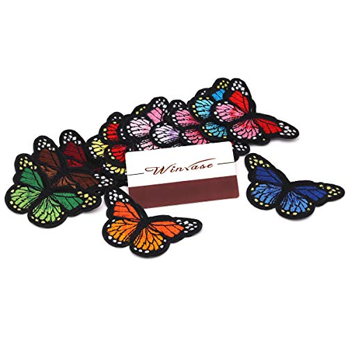 Winrase ONPA3 13Pcs Multicolor Butterfly Iron On Patches Embroidered Motif Applique Assorted Size Decoration Sew On Patches Custom Patches For Diy Jeans,Jacket,Kid'S Clothing,Bag,Caps,Arts Craft thumb #6