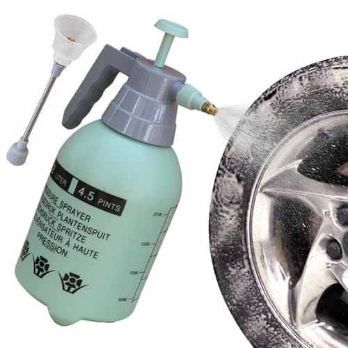Bomba de lavado de coche | agua 2L para bomba de mano con poste de extensión, 2L presurizado, a presión de limpieza, pulveriza