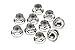 HPI Racing 103729 Serrated Flange Lock Nut, M4 (10)