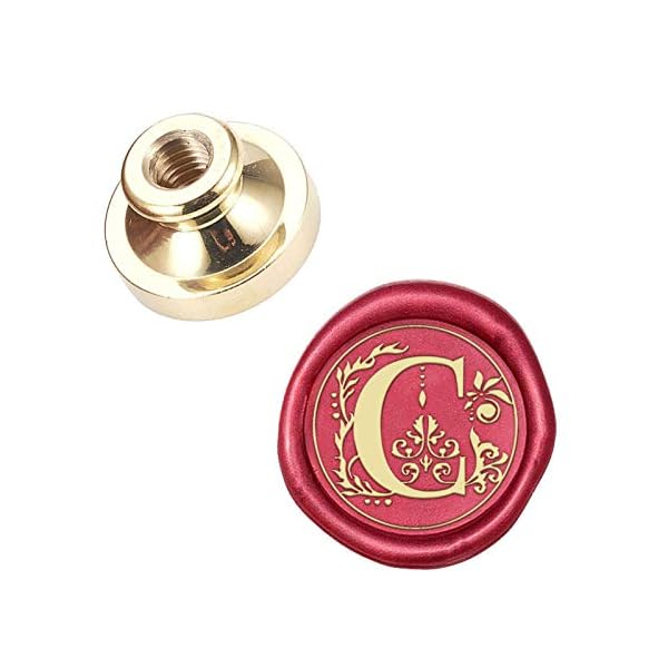 CRASPIRE Cabezal de Sello de Cera Inicial C, Cabezal de Sello de Latón con Sellado Extraíble para Sobres de Regalo…