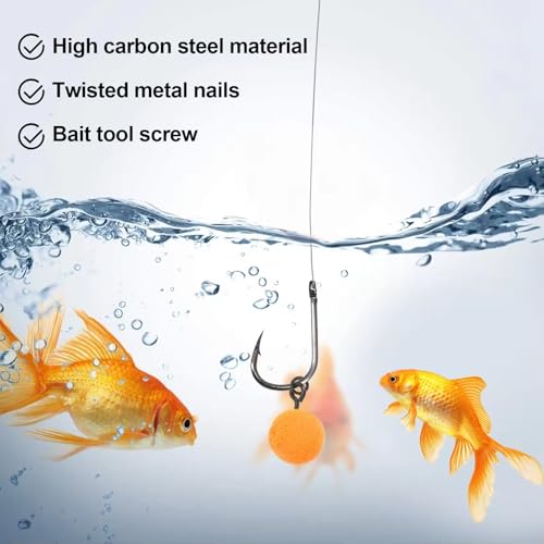 Set 20 piezas tornillos para carnada de pesca carpa miniatura 3