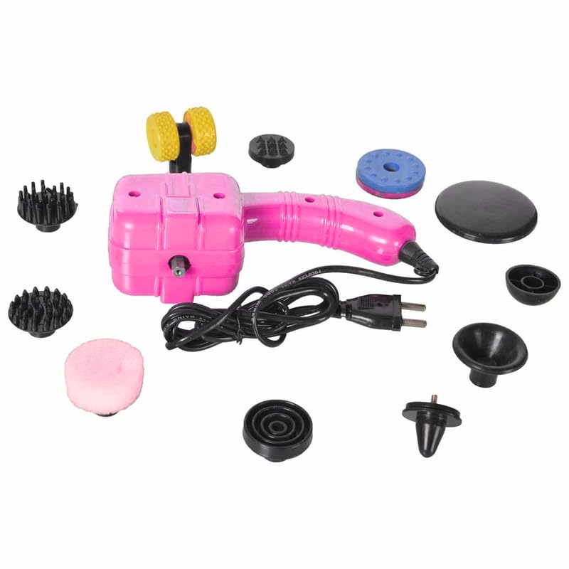 Drumstone (LIMITED STOCK WITH 15 YEARS WARRANTY) New Professional Handheld Body & Face Massager With 14 Head's & Regulator To Adjust Speed, Corded Electric, For Facial, Body Massager Drumstone (LIMITED STOCK WITH 15 YEARS WARRANTY) New Professional Handheld Body & Face Massager With 14 Head's & Regulator To Adjust Speed, Corded Electric, For Facial, Body Massager