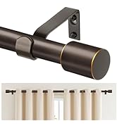 TONIAL Curtain Rod 32 to 58 Inch(2.6 to 4.8 ft), Adjustable Splicing Window Curtain Rods, 3/4 Dra...