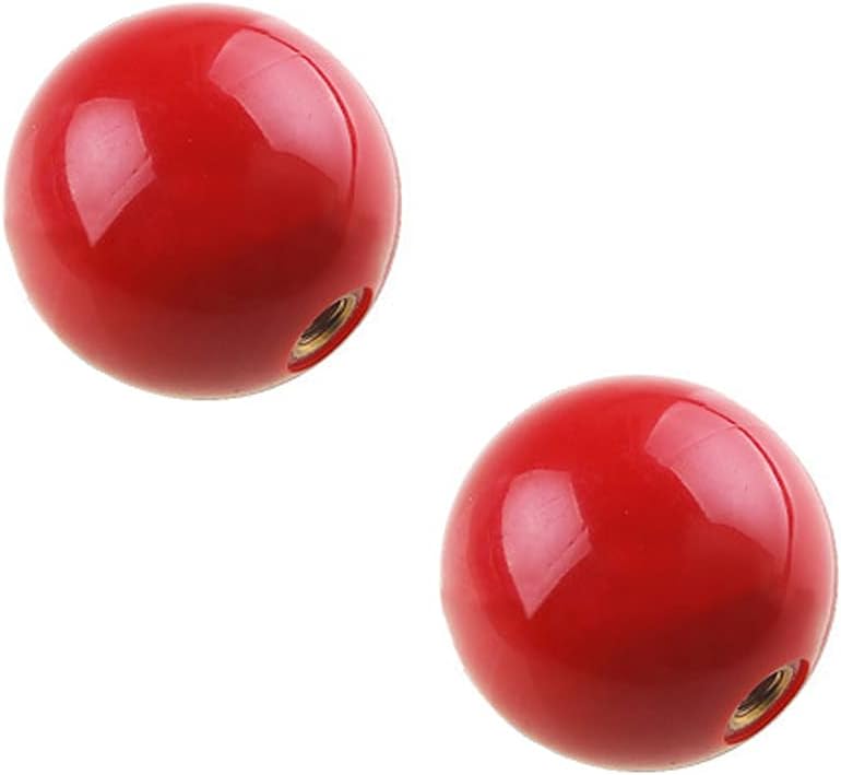 lasenersm 2 Pieces 35mm Arcade-Game Round Joystick Head Joystick's Round Balltop Round Topball Handle Rocker Ball Top Handle, Red