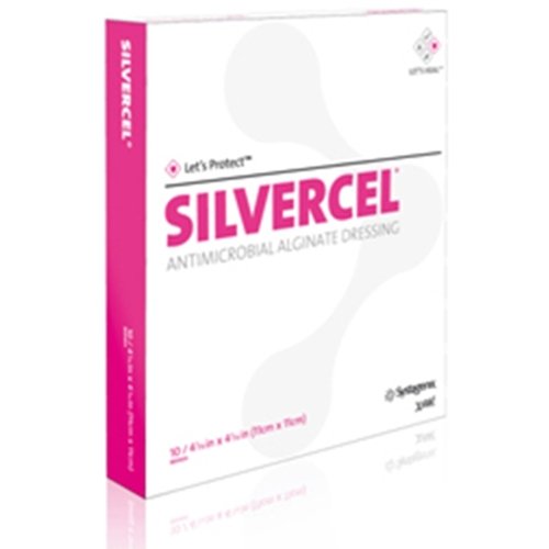 SILVERCEL Antimicrobial Alginate Dressing 4" x 8" (Box of 5) # 800408