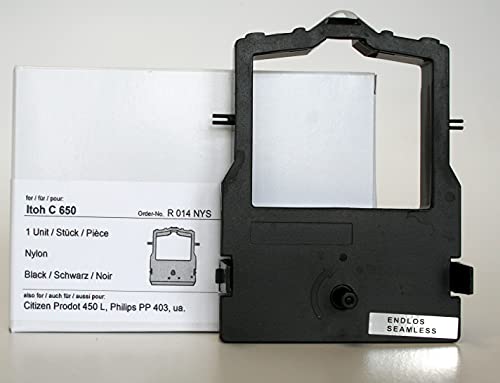 Kores - Nylon-Farbband für Nadeldrucker, Schwarz, kompatibel mit C.Itoh 650