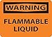 National Marker W424PB "Warning, Flammable Liquid" Sign, PS Vinyl, 10" x 14"