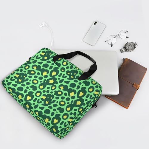 Bolso para laptop con cierre y correa 15.6" estampado leopardo miniatura 7