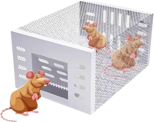 Rat Trap,trampas para Ratas y Ratones Trampa para Ratones de Ciclo Continuo Jaula para atrapar Ratas Mata Ratones Herramienta automática para atrapar Ratones en Interiores y Exteriores