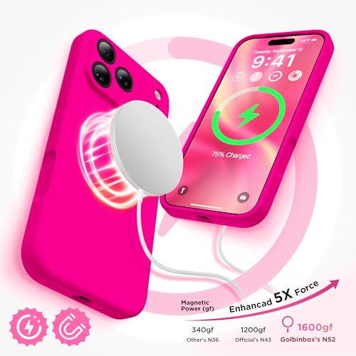 Image of GolbinBox Magnetic for iPhone 18 Pro Case /17 Pro Case, Neon Pink