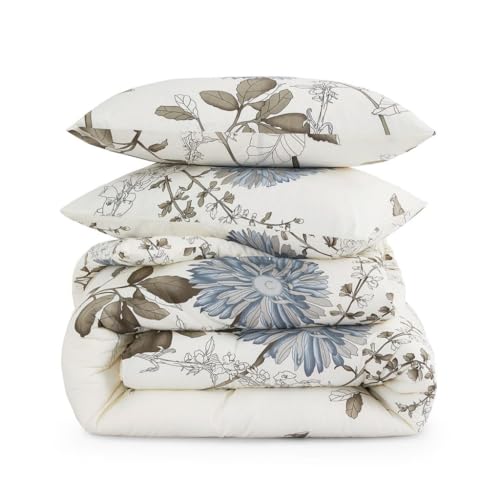 Wake In Cloud B0211-BZ3-250-Q(M) Floral Comforter Set, 100% Cotton Fabric thumb #2