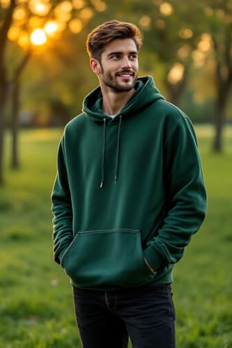 Image of Glowic Men's Hoodie | Oversized Stylish Sweatshirt for Winter Wear | Trendy Casual Hoodie for Men | Perfect for Gym, Travel, Streetwear Fashion