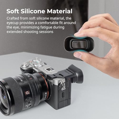 SMALLRIG A7CII A7CR Kamerasucher-Augenmuschel, Sucher-Augenmuschel mit Kleiner Kordel, weiches Silikonmaterial, verbessert Aufnahmestabilität, für Sony Alpha 7C II/Alpha 7CR – 4819