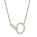 Swarovski Symbolic Collection Necklace, with Hand Motif and White Crystal Accents on a Rose-Gold Tone Plated Chain