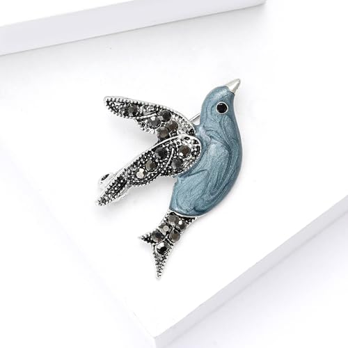 Image of Enamel Bird Brooch for Women Rhinestones Owl /Hummingbird /Eagle /Toucan Lapel Pin Cute Bird Brooches Jewelry Gifts for Mom Wife