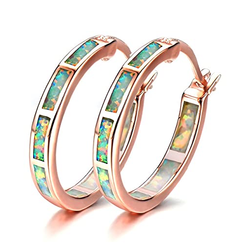 Opale oreille cerceau multi-couleurs pour femmes en bijoux fins de personnalité