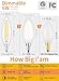 CRLight 3200K 6W Dimmable LED Candelabra Bulb Soft White 750LM, 80W Equivalent E12 LED Candle Chandelier Bulbs, C35 Frosted Glass Torpedo Shape Bullet Top, Pack of 6