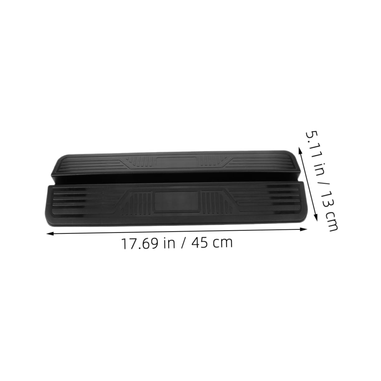 Unomor Fence Anti-skirting Board Plastic Wheelchair Threshold Ramp Doorway Mobility Ramp Secure Handrail for Stairs Black