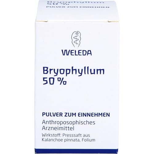 WELEDA Bryophyllum 50% gegen innere Unruhe Stress & Angstzustände - zur Beruhigung bei Schlafstörungen - Unterstützung des menschlichen Organismus - Hilft bei Müdigkeit und Erschöpfung 20g